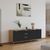 Rauch Flipp 3 Door Low Sideboard with Metal Base - 199cm - Artisan Oak and Graphite