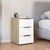 Rauch Flipp 3 Drawer Bedside Cabinet with Adjustable Height - Artisan Oak and Alpine White