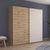 Rauch Monza 218cm 2 Door Sliding Wardrobe - Artisan Oak and Champagne