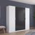 Rauch Monza 226cm 4 Door Wardrobe - Alpine White and Metallic Dark Grey