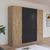 Rauch Monza 226cm 4 Door Wardrobe - Artisan Oak and Metallic Dark Grey