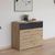 Rauch Monza 5 Drawer Chest - Artisan Oak and Metallic Dark Grey