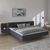 Rauch Marbella 6ft Queen Size Bed with 2 Hanging Bedside Table - Metallic Dark Grey and Atlantic Dark Oak