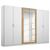Rauch Miro 271cm 6 Door Wardrobe with Mirror - Alpine White and Artisan Oak