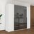 Rauch Paola 251cm 5 Door Wardrobe - Alpine White and Grey Glass