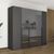 Rauch Paola 251cm 5 Door Wardrobe - Graphite and Grey Glass