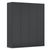 Rauch Wingview Lite 181cm 4 Door Wardrobe - Metallic Dark Grey