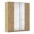 Rauch Wingview Lite 181cm 4 Door Wardrobe with Mirror - Artisan Oak