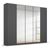 Rauch Wingview Lite 226cm 5 Door Wardrobe with Mirror - Metallic Dark Grey