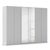 Rauch Wingview Lite 271cm 6 Door Wardrobe with Mirror - Silk Grey