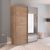 Rauch Evelyn 162cm 2 Door Sliding Wardrobe with Mirror - Sonoma Oak
