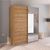 Rauch Evelyn 181cm 2 Door Sliding Wardrobe with Mirror - Wild Oak