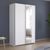 Rauch Kronach 131cm 2 Door Sliding Wardrobe with Mirror - Alpine White