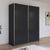 Rauch Kronach 175cm 2 Door Sliding Wardrobe - Metallic Dark Grey
