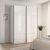 Rauch Contido 162cm 2 Door Sliding Wardrobe with Extras - Crystal White Glass