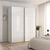 Rauch Contido 181cm 2 Door Sliding Wardrobe with Extras - Crystal White Glass