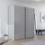 Rauch Contido 201cm 2 Door Sliding Wardrobe with Extras - Silk Grey Glass