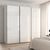 Rauch Contido 242cm 3 Door Sliding Wardrobe with Extras - Crystal White Glass