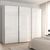 Rauch Contido 271cm 3 Door Sliding Wardrobe with Extras - Crystal White Glass