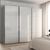 Rauch Contido 271cm 3 Door Sliding Wardrobe with Extras - Silk Grey Glass