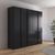 Rauch Monostar 226cm 5 Door Wardrobe with Extras - Metallic Dark Grey