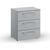 Rauch Skat Shine 3 Drawer Bedside Cabinet - Silk Grey