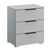 Rauch Skat Meridian 3 Drawer Bedside Cabinet - Silk Grey