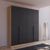 Rauch Quadra Spin 181cm 4 Door Wardrobe - Artisan Oak and Metallic Dark Grey