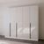 Rauch Quadra Spin 226cm 5 Door Wardrobe - Alpine White and Crystal White Glass