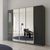 Rauch Quadra Spin 226cm 5 Door Wardrobe with Mirror - Metallic Dark Grey and Grey Effect