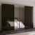 Rauch Quadra Spin 271cm 6 Door Wardrobe with Mirror - Metallic Dark Grey and Basalt Glass