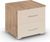 Rauch Aditio 2 Drawer Bedside Cabinet - Sonoma Oak and Champagne