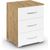 Rauch Aditio 3 Drawer Bedside Cabinet - Artisan Oak and Alpine White