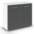 Rauch Aditio 2 Door Cupboard - Alpine White and Metallic Dark Grey