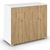 Rauch Aditio 2 Door Small Sideboard - 80cm - Alpine White and Artisan Oak