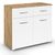 Rauch Aditio 2 Door Small Sideboard - 80cm - Artisan Oak and Alpine White