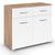 Rauch Aditio 2 Door Small Sideboard - 80cm - Sonoma Oak and Alpine White