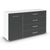 Rauch Aditio 1 Door Medium Sideboard - 120cm - Alpine White and Metallic Dark Grey