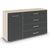 Rauch Aditio 1 Door Medium Sideboard - 120cm - Champagne and Metallic Dark Grey