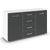 Rauch Aditio 2 Door Medium Sideboard with 4 Drawer - 120cm - Alpine White and Metallic Dark Grey