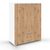 Rauch Aditio 2 Door Cupboard with 2 Bottom Drawer - Alpine White and Artisan Oak