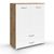 Rauch Aditio 2 Door Cupboard with 2 Bottom Drawer - Artisan Oak and Alpine White