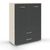 Rauch Aditio 2 Door Cupboard with 2 Bottom Drawer - Champagne and Metallic Dark Grey
