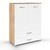 Rauch Aditio 2 Door Cupboard with 2 Bottom Drawer - Sonoma Oak and Alpine White