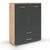 Rauch Aditio 2 Door Cupboard with 2 Bottom Drawer - Sonoma Oak and Metallic Dark Grey