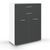 Rauch Aditio 2 Door Cupboard with 2 Top Drawer - Alpine White and Metallic Dark Grey