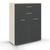 Rauch Aditio 2 Door Cupboard with 2 Top Drawer - Champagne and Metallic Dark Grey