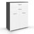Rauch Aditio 2 Door Cupboard with 2 Top Drawer - Metallic Dark Grey and Alpine White