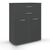 Rauch Aditio 2 Door Cupboard with 2 Top Drawer - Metallic Dark Grey