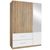Rauch Alvor 136cm 3 Door Combi Wardrobe - Sonoma Oak and Alpine White